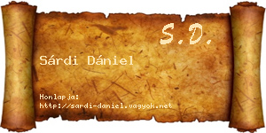 Sárdi Dániel névjegykártya